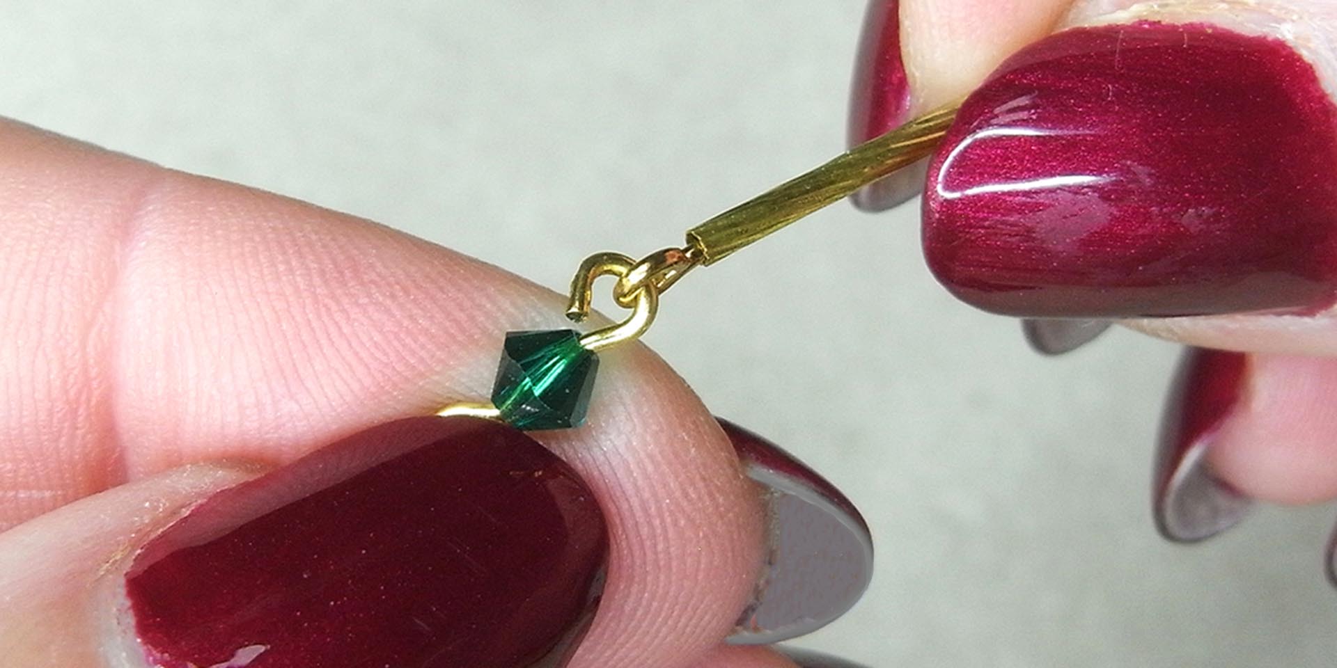connect the eye pin crystal to the gold tube eye pin connect the eye pin crystal to the gold tube eye pin