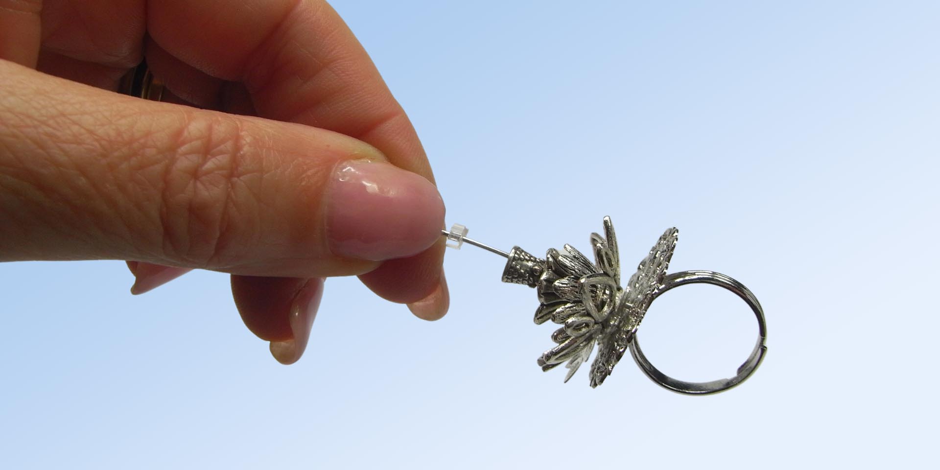 nest bead caps to create a flower shape nest bead caps to create a flower shape