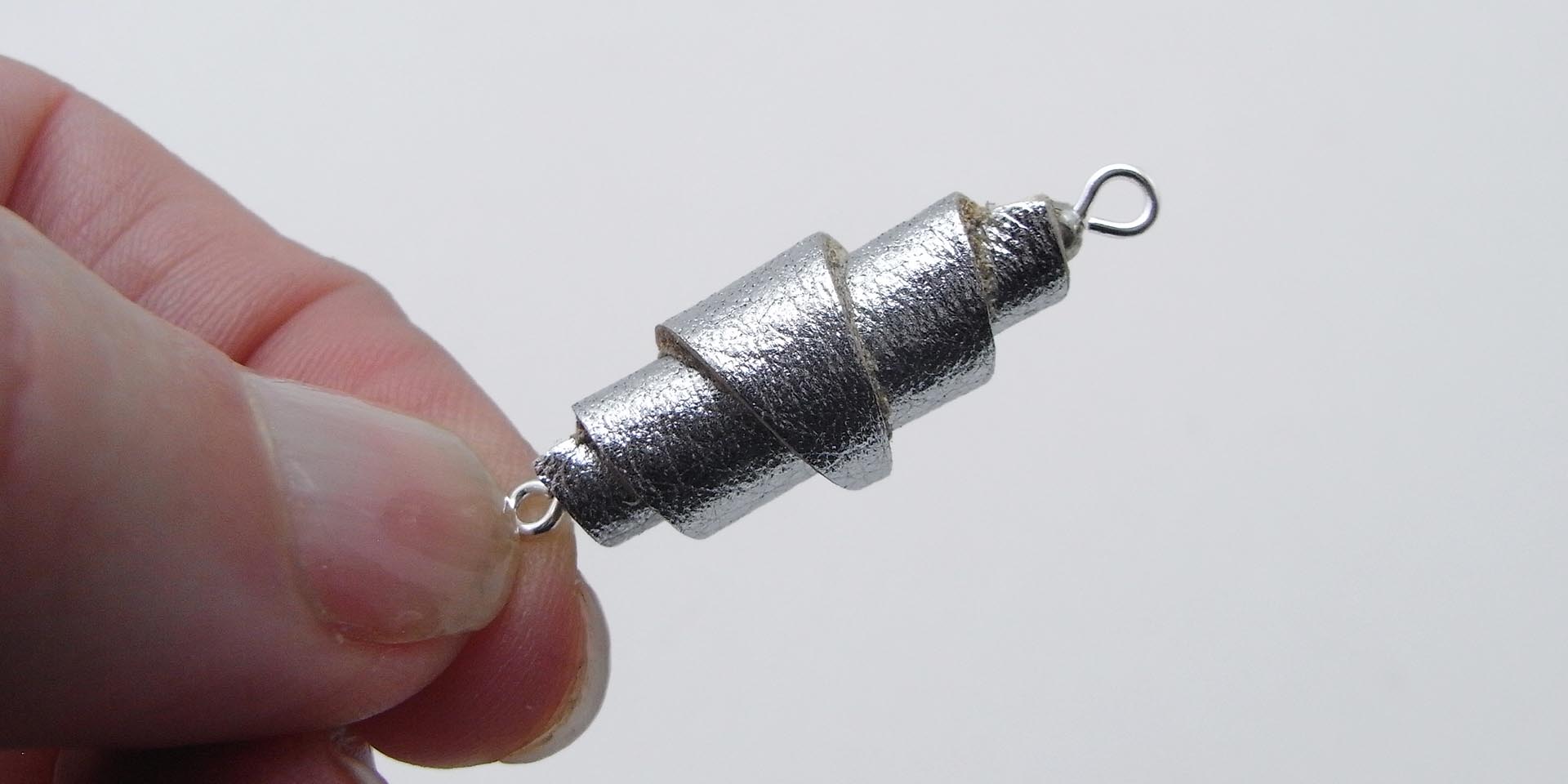 rolled leather bead